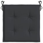 vidaXL Coussins de chaise de jardin lot de 2 noir 50x50x4 cm