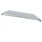 vidaXL Auvent manuel rétractable avec LED anthracite blanc 600x350 cm