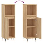 vidaXL Armoire salle de bain chêne sonoma 30x30x100 cm
