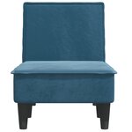 vidaXL Chaise longue bleu velours