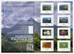 Collector 8 timbres - Volcans et forêts de la Montagne pelée et des pitons du nord de la Martinique - Patrimoine mondial - Lettre Verte