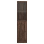 vidaXL Buffet avec porte en verre chêne marron 35x37x142 cm