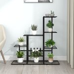 vidaXL Support pour plantes 94 5x25x88 cm Noir Métal