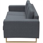 vidaXL Ensemble de canapés à 2 places et à 3 places gris foncé