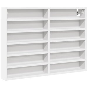 vidaXL Armoire à vitrine blanc 80x8 5x58 cm bois d'ingénierie