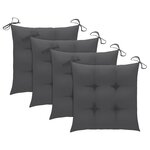 vidaXL Ensemble à manger d'extérieur pliable 5Pièces avec coussins Bambou