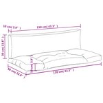 vidaXL Coussins de palette lot de 2 crème tissu
