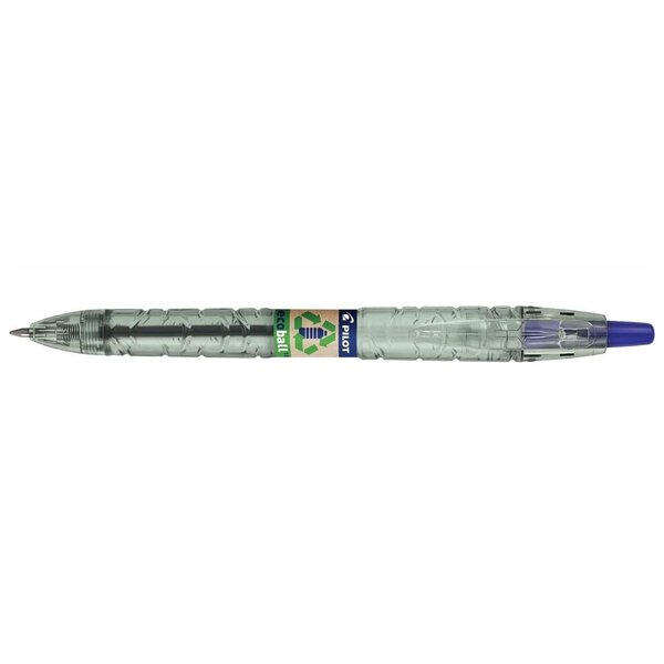 Stylo bille rétractable b2p ecoball 10  bleu pilot