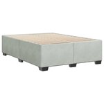 vidaXL Cadre de lit Gris clair 140x200 cm Velours