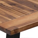 vidaXL Table à manger Bois d'acacia massif 180x90 cm