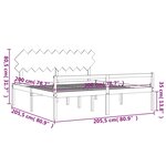 vidaXL Lit pour personne âgée et tête de lit 200x200 cm bois massif