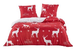 Parure de lit Noël 140 x 200 cm - Rouge