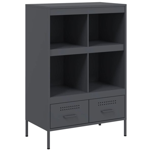 vidaXL Buffet haut anthracite 68x39x101 5 cm acier laminé à froid