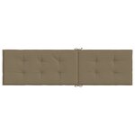 vidaXL Coussin de chaise longue taupe mélangé (75+105)x50x3 cm tissu