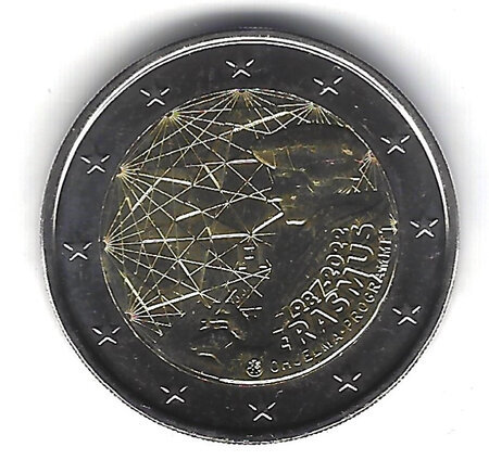 Monnaie 2 euros commémorative finlande erasmus 2022