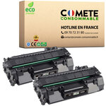 05a - 2 cartouche de toner compatible hp 05a noir