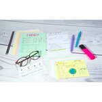 Étui de 100 fiches bristol uni non perforé 148x210mm Jaune EXACOMPTA