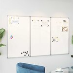 vidaXL Tableau blanc magnétique pliable 120x100x1 7 cm aluminium