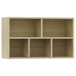 vidaXL Bibliothèque/Buffet Chêne sonoma 50x25x80 cm Bois d’ingénierie