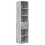 vidaXL Armoire de rangement mince sonoma gris 40x42 5x225 cm