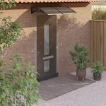 vidaXL Auvent de porte Noir 150x80 cm Polycarbonate
