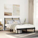 vidaXL Cadre de lit en métal sans matelas chêne sonoma 120x190 cm