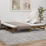 vidaXL Lit coulissant Marron miel 2x(90x190) cm Bois de pin massif