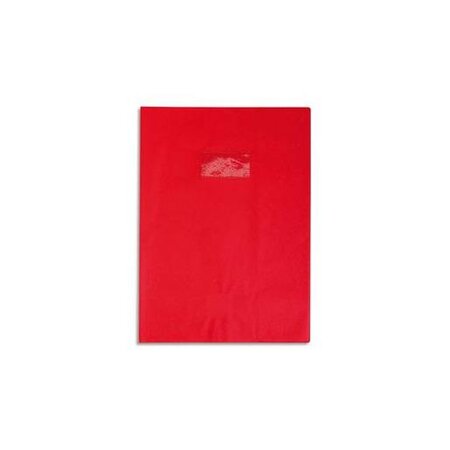 Protège-cahier Grain Cuir 20/100ème 21x29,7 Rouge groseille CLAIREFONTAINE