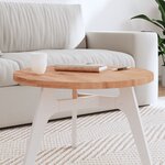 vidaXL Dessus de table Ø60x2 5 cm rond bois massif de hêtre