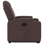vidaXL Fauteuil inclinable électrique marron foncé tissu