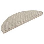 vidaXL Tapis d'escalier autocollants 15 Pièces 65x21x4 cm Taupe