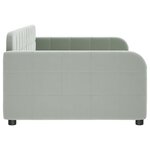 vidaXL Lit de repos gris clair 100x200 cm velours