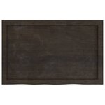 vidaXL Dessus de table marron foncé bois chêne massif traité