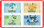 Carnet de 12 timbres - Pokémon - Lettre verte