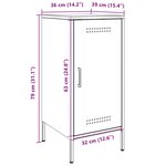 vidaXL Buffets 2 Pièces rose 36x39x79 cm acier laminé à froid