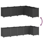 vidaXL Jardinière noir 160x120x53 cm polypropylène