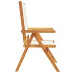 vidaXL Chaises inclinables de jardin lot de 6 tissu et bois massif
