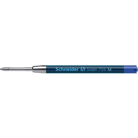 Recharge slider 755 pointe moyenne encre viscoglide bleu schneider