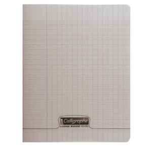 Cahier piqué POLYPRO 24x32 cm 48p séyès 90g Gris CALLIGRAPHE