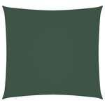 vidaXL Voile de parasol tissu oxford carré 2x2 m vert foncé