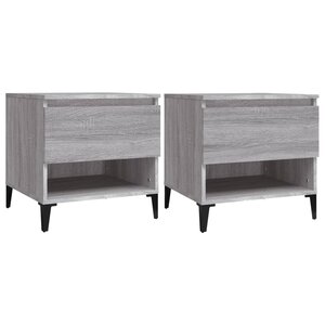 vidaXL Tables d'appoint 2 Pièces Sonoma gris 50x46x50 cm Bois ingénierie