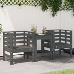 vidaXL Chaises de jardin lot de 2 gris 61 5x53x71cm bois de pin massif