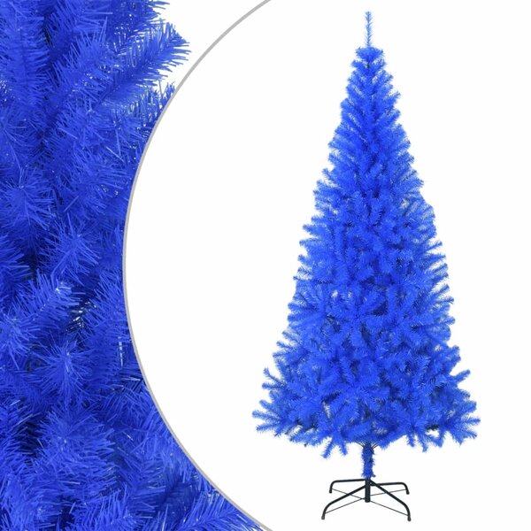 vidaXL Sapin de Noël artificiel avec support bleu 180 cm PVC