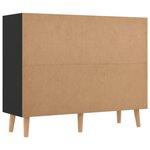 vidaXL Buffet noir brillant 90x30x72 cm bois d'ingénierie