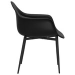 vidaXL Chaises à manger lot de 2 noir PP