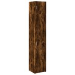 vidaXL Armoire de rangement mince chêne fumé 40x42 5x225 cm
