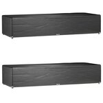 vidaXL Housses pour chaise longue 2 Pièces 12 œillets 205x75x40 cm PE
