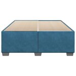 vidaXL Cadre de lit bleu 140x200 cm velours