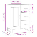 vidaXL Buffet noir 69 5x34x90 cm bois d'ingénierie