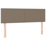 vidaXL Tête de lit à LED Taupe 144x5x78/88 cm Tissu